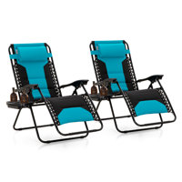 Zero Gravity Chair Portable Outdoor Foldable Recliner for Camping or Patio (set Of 2)