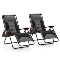 Zero Gravity Chair Portable Outdoor Foldable Recliner for Camping or Patio (set Of 2) by Arlmont & Co.