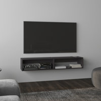 Vereen 69" Wide Two-Tier Tv Stand Black Wengue by Ebern Designs