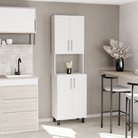 Vergas 76,8" Tall Two Cabinets Kitchen Pantry White