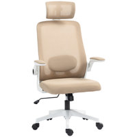 Ergonomic Office Chair, High Back Desk Chair with Flip-up Armrest, Rotatable Headrest, Tilt Function, Adjustable Lumbar Support, Swivel Wheels, Mesh C by Inbox Zero