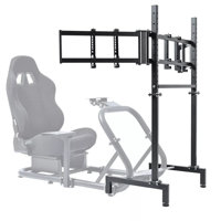 Inbox Zero Triple Monitor Mount Stand For Round Tube Racing Simulator Cockpit by Inbox Zero