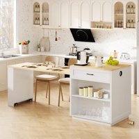 Kitchen Island with Extendable Table by Lark Manor