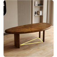 Modern Free Form Solid Wood Dining Table by Corrigan Studio