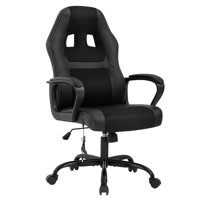 Gaming Chair Office Chair Support Adjustable Ergonomic Pu Leather Racing Lumbar Massage Chair Headrest Armrest Task 360° Swivel Ergonomic Computer Cha by Inbox Zero