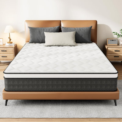 Queen Size Mattress,10 Inch Gel Memory Foam Mattress For Cooling Comfort Technology And Pressure-relieving, Hybrid Mattress In A Box, Medium Firm, Bre by Alwyn Home