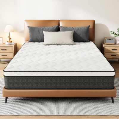 Queen Size Mattress,10 Inch Gel Memory Foam Mattress For Cooling Comfort Technology And Pressure-relieving, Hybrid Mattress In A Box, Medium Firm, Bre by Alwyn Home