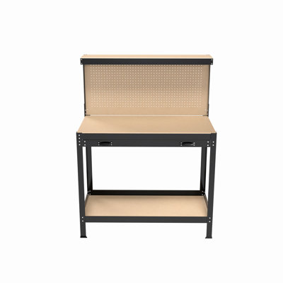 Tools Cabinet, Working Table, Workbench Tool With Drawers And Pegboard by WFX Utility