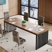 Reidy 78.7" Conference Table with Metal Legs for 4-6 People by 17 Stories