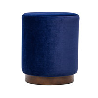 Bridgewater Pouf with Wooden Base by Ebern Designs