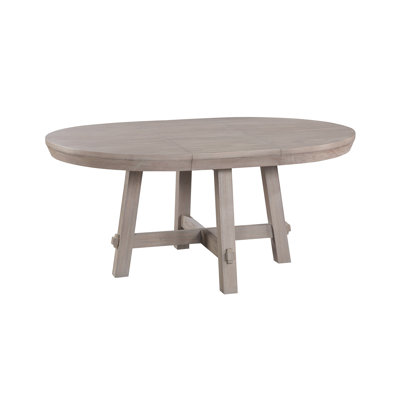 Solid Wood Extendable Round Pedestal Dining Table by August Grove