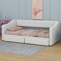 Upholstered Daybed With Two Drawers by Lark Manor