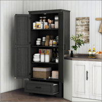 69" Tall Kitchen Pantry Storage Cabinet by Lark Manor