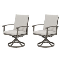 Colby 2-Piece Aluminum Patio Swivel Chairs With Cushions by Red Barrel Studio