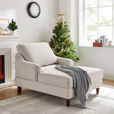 38.58 Inch Upholstered Chaise Lounge by Charlton Home