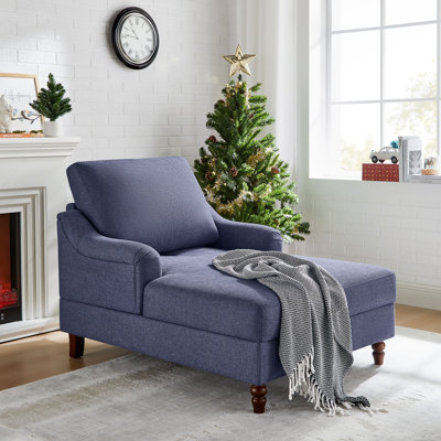 38.58 Inch Upholstered Chaise Lounge by Charlton Home