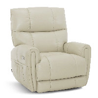 Lay Flat Power Recliner Chair with Heat and Vibration, Infinite Position, Faux Leather
