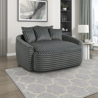 Choi 65.5" Modern & Contemporary Chaise Lounge with Corduroy Fabric Upholstery, Integrated USB Charging Ports & Foam over Pocket Coils Comfort by Latitude Run