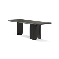 Black Rectangular Solid wood Butterfly Leaf Dining Table by Orren Ellis