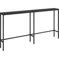 63" Modern Narrow Console Table, Slim Sofa Table Behind Couch, Black Metal Frame Entryway Table For Living Room, Hallway, 63"L X 7.9"W X 31.7"H by 17 Stories