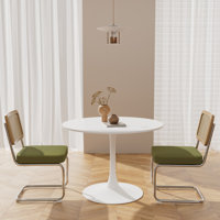 Elegant 3 Piece Dining Room Round Table and Chairs Set by George Oliver
