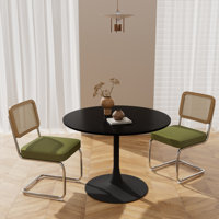 Elegant 3 Piece Dining Room Round Table and Chairs Set by George Oliver
