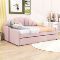 Searle Full Velvet Upholstered Daybed with Twin Trundle by Mercer41