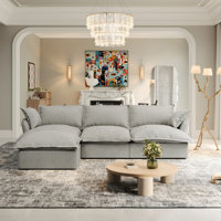 Upholstered Sofa, Cloud Sofa Modular Sectional Sofa Couch Down Fill Cushions Soft Couches For Living Room by Latitude Run