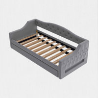 Twin XL Size Daybed With LED And Trundle by Ivy Bronx