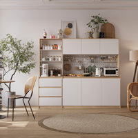 71" Tall Large Kitchen Pantry Storage Cabinet by Latitude Run
