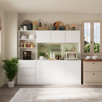 71" Tall Large Kitchen Pantry Storage Cabinet by Latitude Run