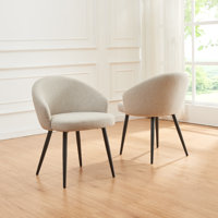 Yandier 19.1" Wide Fabric Dining Chairs (Set of 2) - Upholstered Seats, Modern Comfort​ by George Oliver