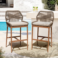 Boho Rope Counter Stools Set of 2 by Bay Isle Home