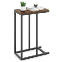 C-shaped Side Table Industrial Sofa Table With Heavy-duty Metal Frame by 17 Stories