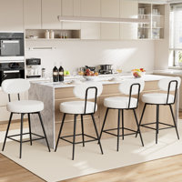 26" H Swivel Bar Stools Counter Height Bar Stools with Adjustable Foot Pads by Corrigan Studio
