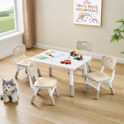 Toddler Table and 4 Chairs Set by Zoomie Kids