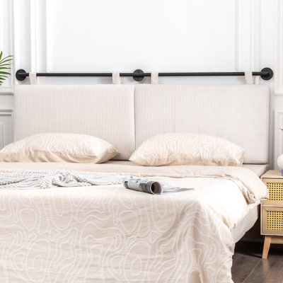 70-Inch Corduroy Wall Mount Hanging King Size Headboard by Ebern Designs
