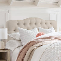 Linen Upholstered Headboard-Modern-Adjustable Height-Button Tufting