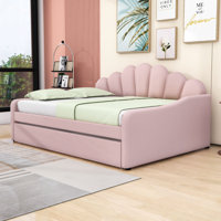 Full Velvet Upholstered Daybed with Trundle by Mercer41