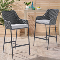 Outdoor Bar Stools With Cushions by George Oliver