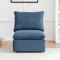 Hepworth Corduroy Side Chair With Cushions by Latitude Run