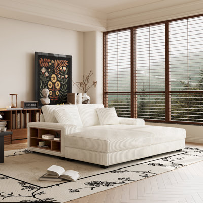 Oversized Upholstered Convertible Chaise Lounge Combination by Latitude Run
