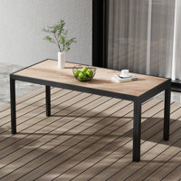 Rectangle Imitation-wood Patio Table, Outdoor Coffee Table with UV Protection by Ebern Designs