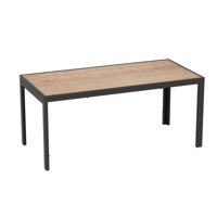 Rectangle Patio Coffee Table with Powder Coating Frame for Outdoor by Gracie Oaks