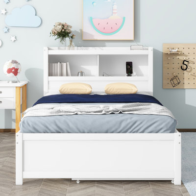 Size Platform Bed With Trundle, Drawers And USB Plugs, by Red Barrel Studio