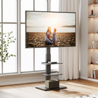 Floor-standing Tv Stand With Double-layer Adjustable Shelves, Suitable For 32-70 Inches by Ebern Designs