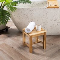 Solid Acacia Wood Accent Stool