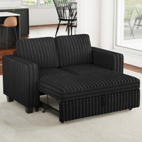 Isolde Soft Plush 2-Seat Sofa Pull Out Sofa Bed Apartment Couch by Ebern Designs
