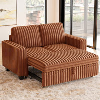 Isolde Soft Plush 2-Seat Sofa Pull Out Sofa Bed Apartment Couch by Ebern Designs
