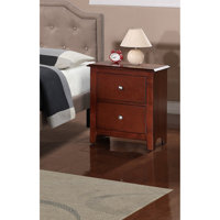 Bedroom Nightstand With 2 Drawers Table Bed Side Table by Lark Manor